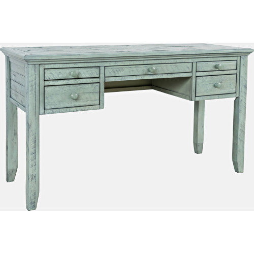 Rustic Shores Desk w/ USB Charging in Distressed Surfside